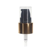 Treatment Pump Top, 20-410, Shiny Gold, Clear Hood, 0.25ml Output