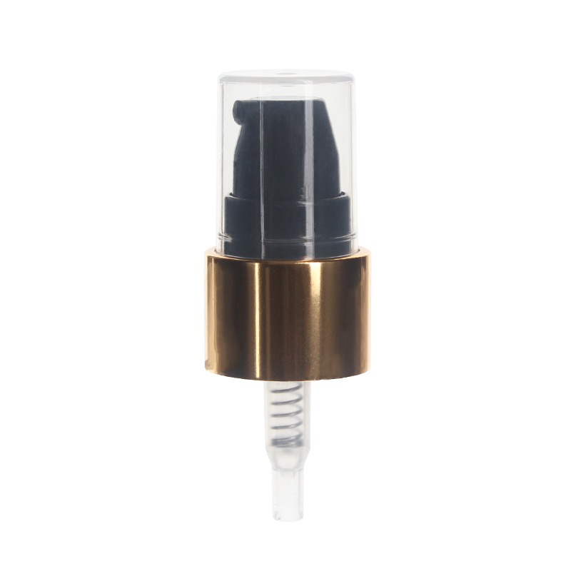 Treatment Pump Top, 20-410, Shiny Gold, Clear Hood, 0.25ml Output
