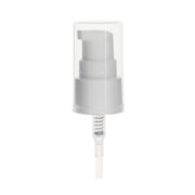 Treatment Pump Cap, 20-410, Ribbed, Clear Hood, White, 0.25ml Output