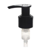 Massage Lotion Pump, 24-410, Glossy Black, Lock Up, Spring Outside, 2.0ml Output - KIWL Plastic