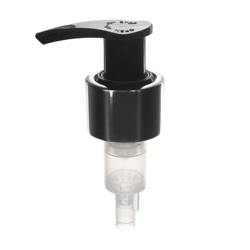 24/410 Metal Silver & Black Spring Outside Smooth Lock-Up Lotion Pump, 2.0ml Output