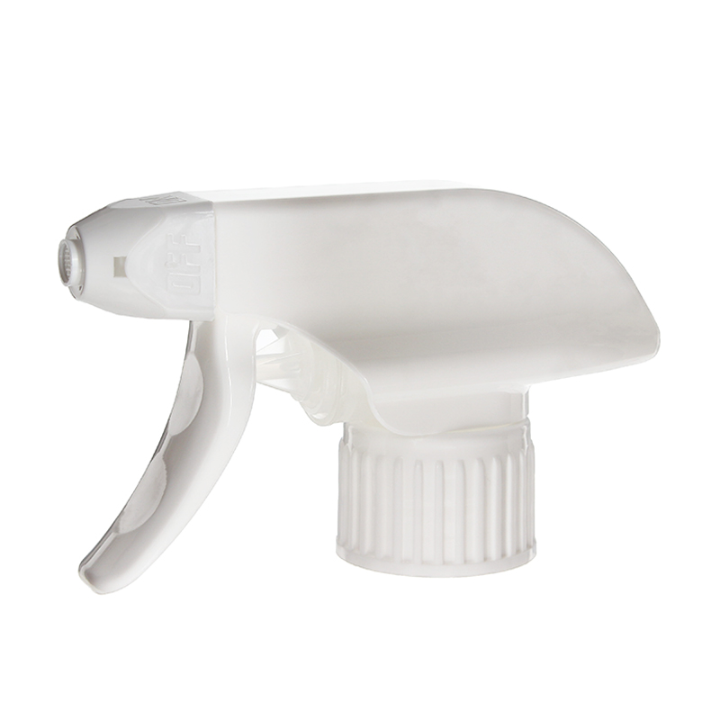 Foam-only trigger sprayer – front view, plastic mesh, white, all plastic, 28-410, 1.3 ml