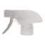 Front view of white all-plastic trigger sprayer with switchable spray/stream nozzle, 28-410 neck, 1.1 ml output