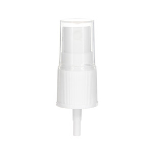 18-415 Fine Mist Sprayer- Ribbed- White- Clear PP Hood- 0.13ml