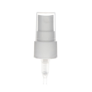 20-410 Fine Mist Sprayer- Ribbed- White- Clear PP Hood- High Viscosity- 0.19ml