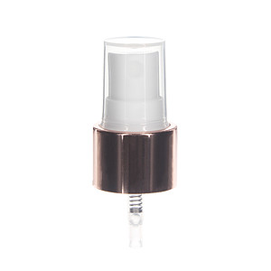 20-410 Fine Mist Sprayer- Smooth- White/ Shiny Gold- Clear PP Hood- 0.13ml