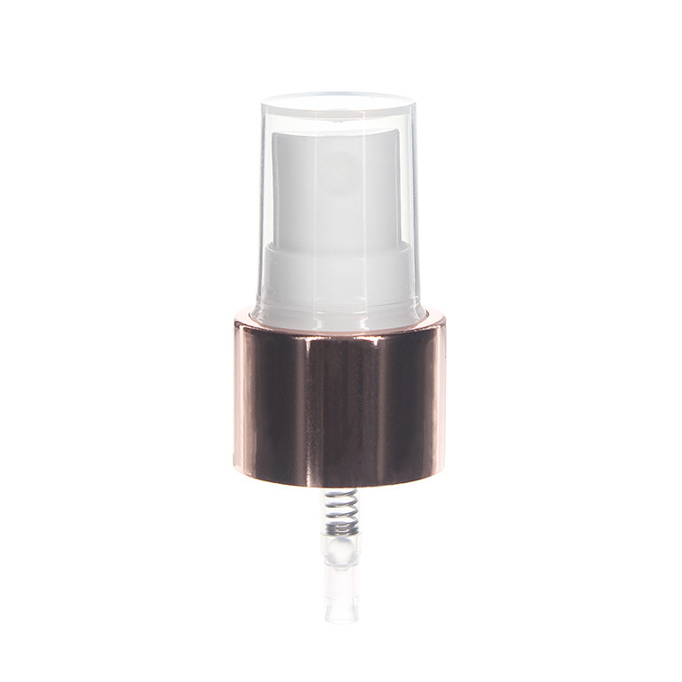 20-410 Fine Mist Sprayer- Smooth- White/ Shiny Gold- Clear PP Hood- 0.13ml