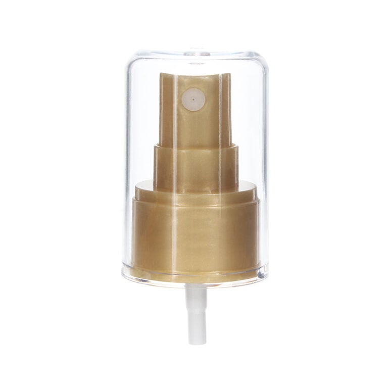 24-410 All Plastic Fine Mist Sprayer- Smooth- Yellow- Clear AS Full Rounded Hood- 0.13ml