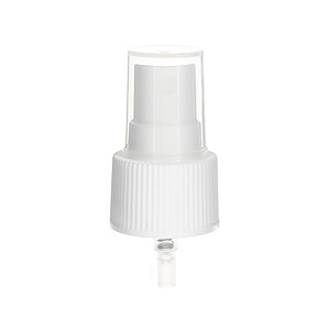 24-410 Fine Mist Sprayer- Ribbed- White- Clear PP Hood- 0.22ml