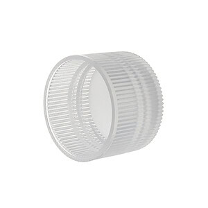 24/410 Nature Plastic Ribbed Screw Cap with Liner, Stipple Top - Image 3
