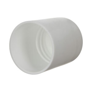 28/410 Frosted White PP Plastic Plain Screw Top Cap - Image 2