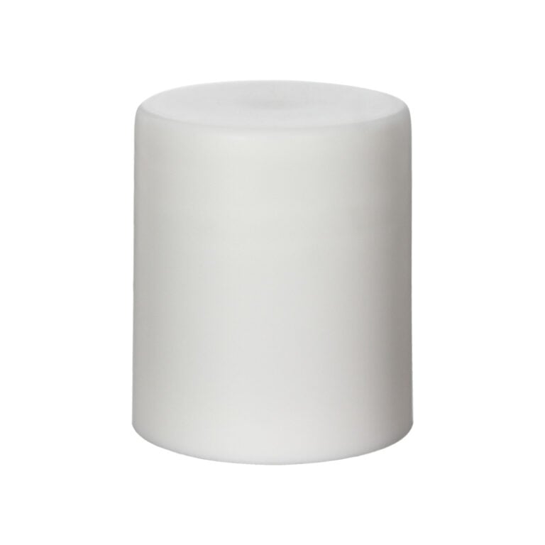 28/410 Frosted White PP Plastic Plain Screw Top Cap
