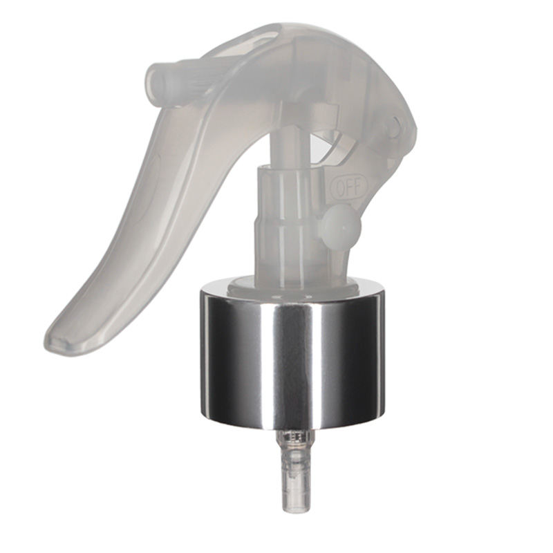 28/410 Silver Mini Trigger Sprayer, Aluminum Closure , Lockable Button, 0.25ml Output - Image 2